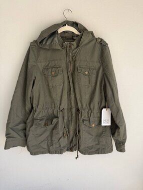 NWT New Look Women’s Anorak Jacket XL Mid-Length Long Sleeve Coat